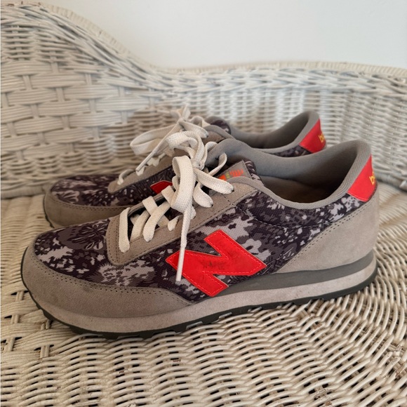 New Balance Suede and Floral Sneakers - Picture 2 of 7
